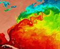 color ocean temperature in northern Atlantic Ocean