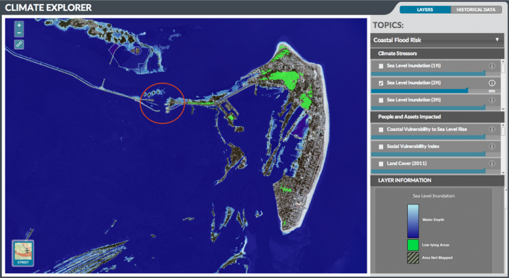 photo: screenshot of map from Climate Resilience Toolkit